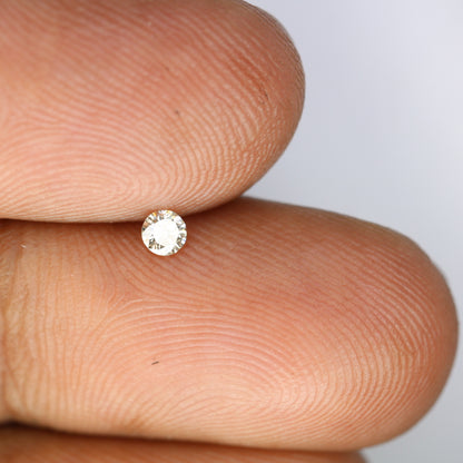 0.10 CT 2.90 MM Round Brilliant Cut Brown Pink Loose Diamond for Engagement Rings, Custom Jewelry and Statement Earrings - JayKrishna Diamond