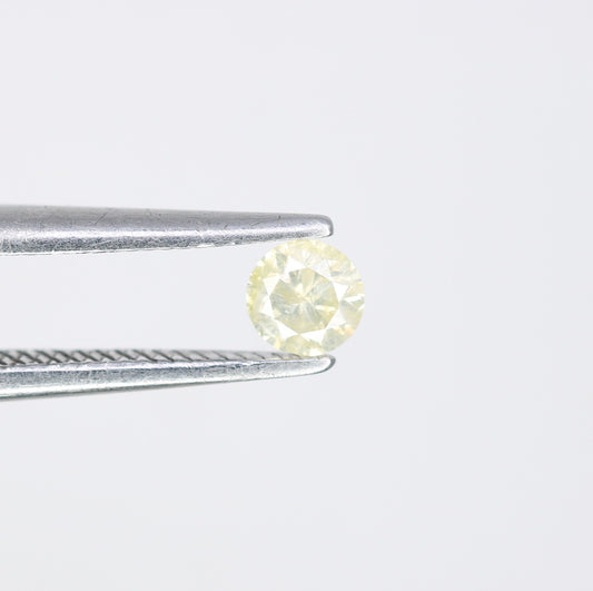 0.15 CT 3.40 x 2.10 MM Round Light Yellow Brilliant Cut Diamond – Ideal for Engagement Rings and Custom Jewelry - JayKrishna Diamond