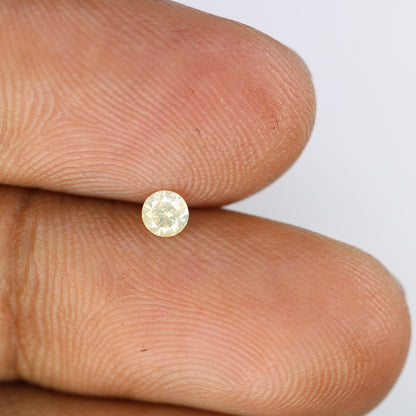 0.15 CT 3.40 x 2.10 MM Round Light Yellow Brilliant Cut Diamond – Ideal for Engagement Rings and Custom Jewelry - JayKrishna Diamond