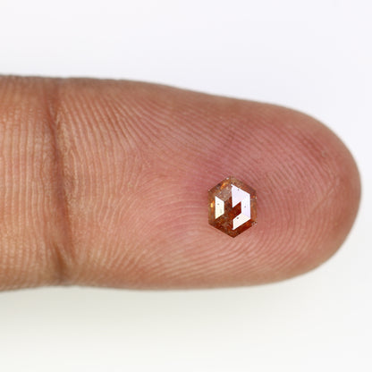 0.54 CT Elongated Hexagon Shape Natural Red Loose Diamond For Wedding Ring - JayKrishna Diamond