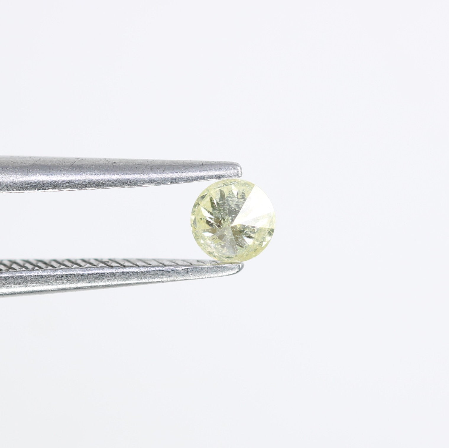 0.14 CT 3.40 MM Natural Light Yellow Round Brilliant Cut Salt and Pepper Diamond for Engagement Rings, Custom Jewelry and Chic Bracelets - JayKrishna Diamond