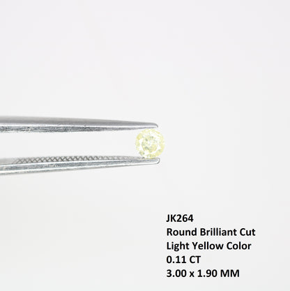 0.11 CT 3.00 MM Brilliant Cut Round Light Yellow Salt and Pepper Diamond for Engagement Rings, Custom Jewelry and Elegant Promise Rings - JayKrishna Diamond