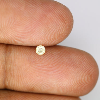 0.11 CT 3.00 MM Brilliant Cut Round Light Yellow Salt and Pepper Diamond for Engagement Rings, Custom Jewelry and Elegant Promise Rings - JayKrishna Diamond