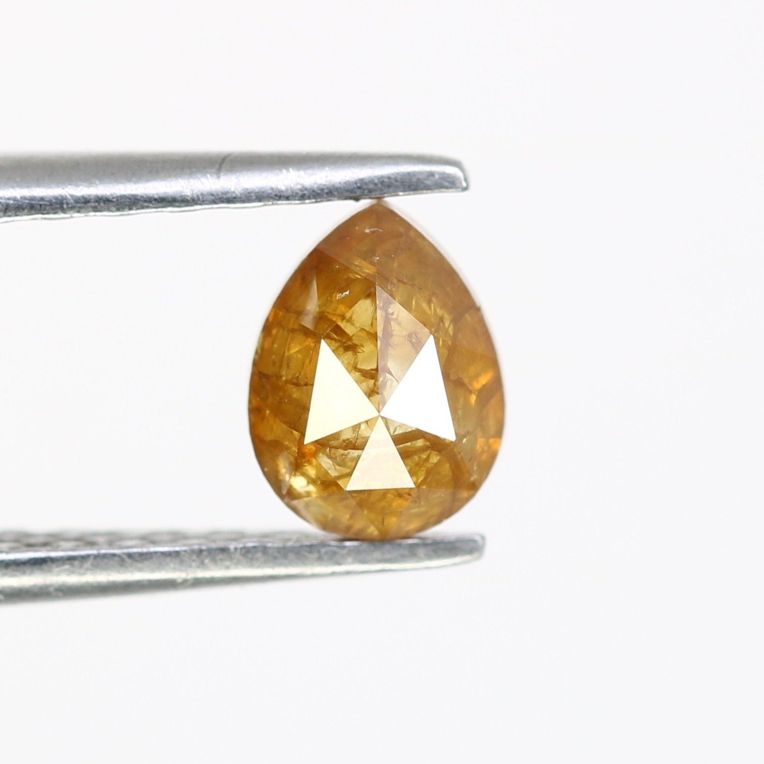0.66 Carat Natural Orange Loose Pear Shaped Diamond for Wedding Ring - Unique Gemstone for Custom Bridal Jewelry Designs - JayKrishna Diamond