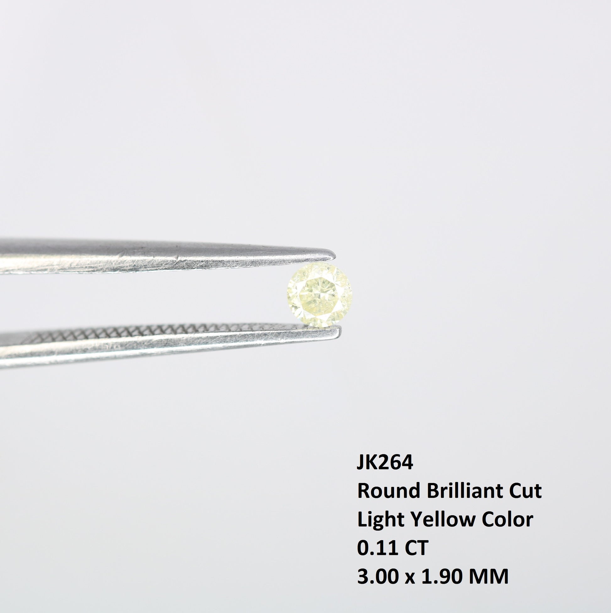 0.11 CT Natural Light Yellow Round Brilliant Cut Salt and Pepper Diamond for Engagement Rings, Custom Jewelry and Chic Bracelets - JayKrishna Diamond