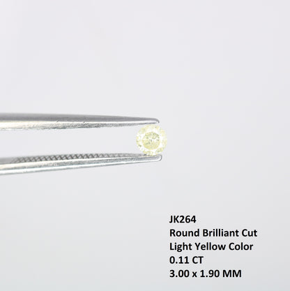 0.11 CT Natural Light Yellow Round Brilliant Cut Salt and Pepper Diamond for Engagement Rings, Custom Jewelry and Chic Bracelets - JayKrishna Diamond