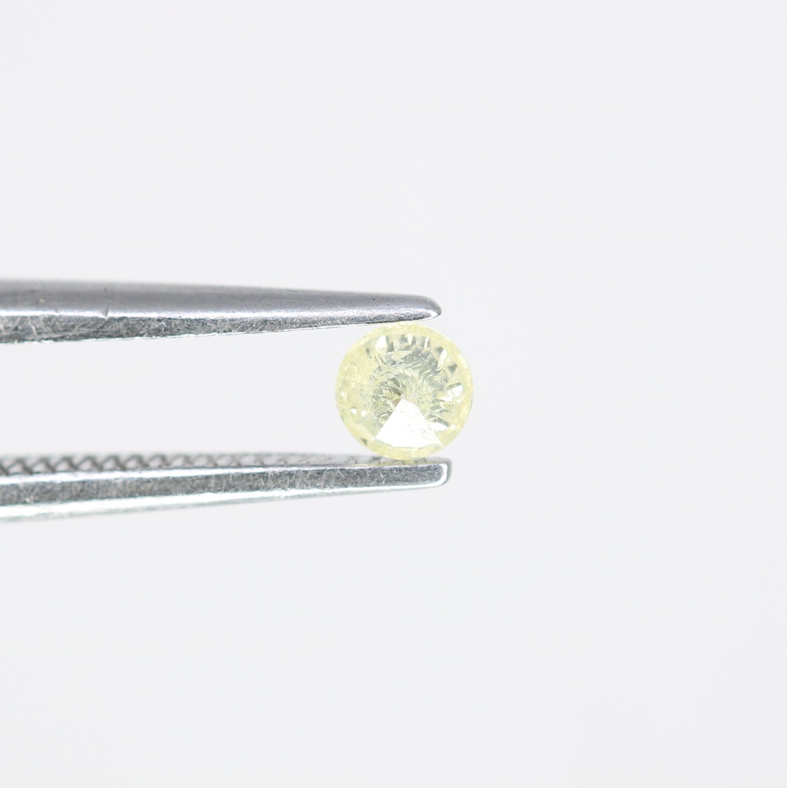 0.11 CT Natural Light Yellow Round Brilliant Cut Salt and Pepper Diamond for Engagement Rings, Custom Jewelry and Chic Bracelets - JayKrishna Diamond