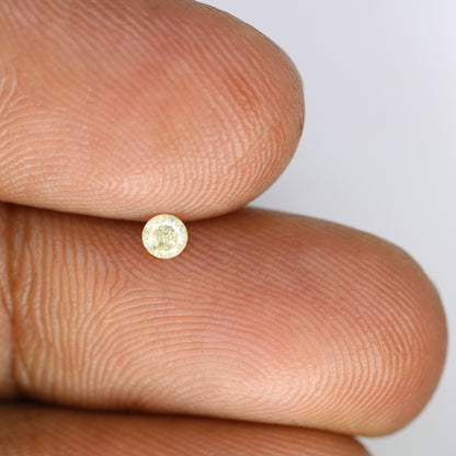 0.11 CT Natural Light Yellow Round Brilliant Cut Salt and Pepper Diamond for Engagement Rings, Custom Jewelry and Chic Bracelets - JayKrishna Diamond