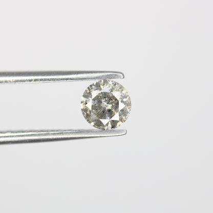 0.43 CT Round Brilliant Cut Salt and Pepper Natural Diamond for Engagement Ring and Custom Bridal Jewelry - JayKrishna Diamond