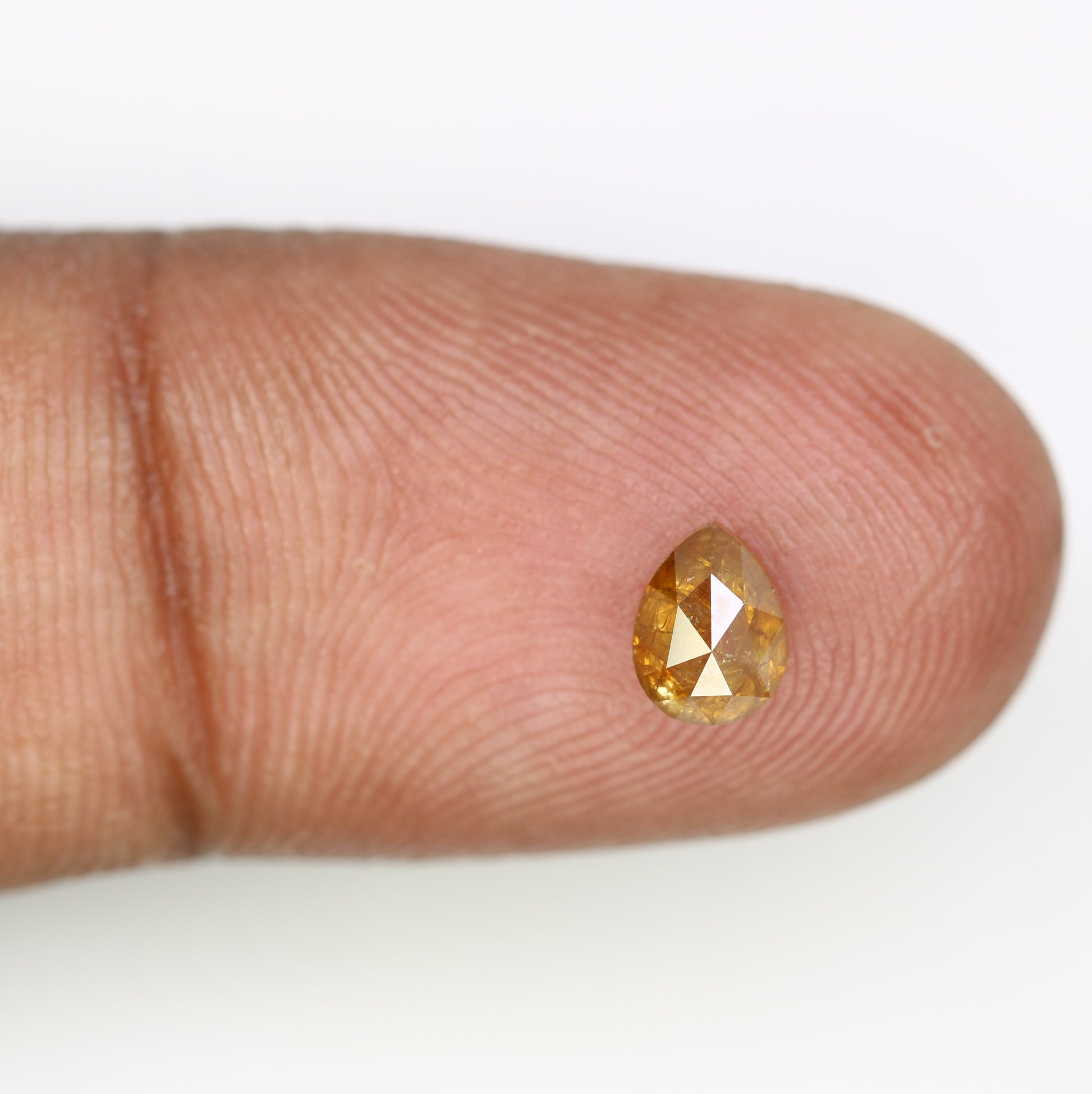 0.66 Carat Natural Orange Loose Pear Shaped Diamond for Wedding Ring - Unique Gemstone for Custom Bridal Jewelry Designs - JayKrishna Diamond