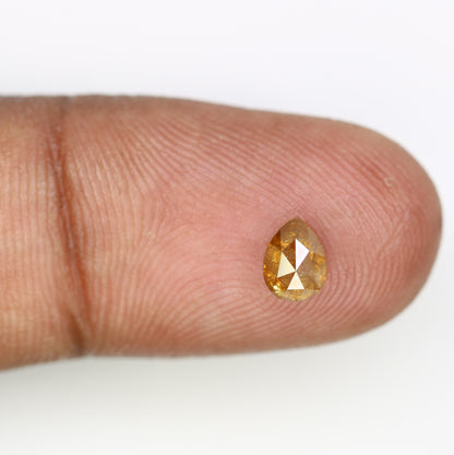 0.66 Carat Natural Orange Loose Pear Shaped Diamond for Wedding Ring - Unique Gemstone for Custom Bridal Jewelry Designs - JayKrishna Diamond