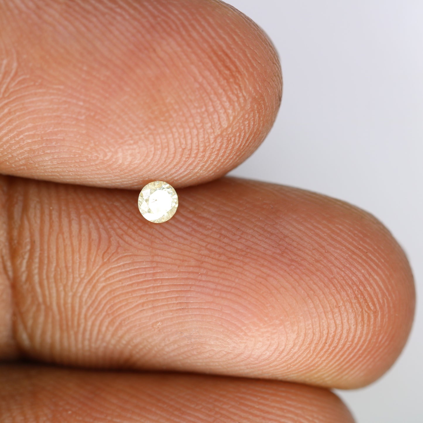 0.11 CT Natural Light Yellow Round Brilliant Cut Salt and Pepper Diamond for Engagement Rings, Custom Jewelry and Chic Bracelets - JayKrishna Diamond