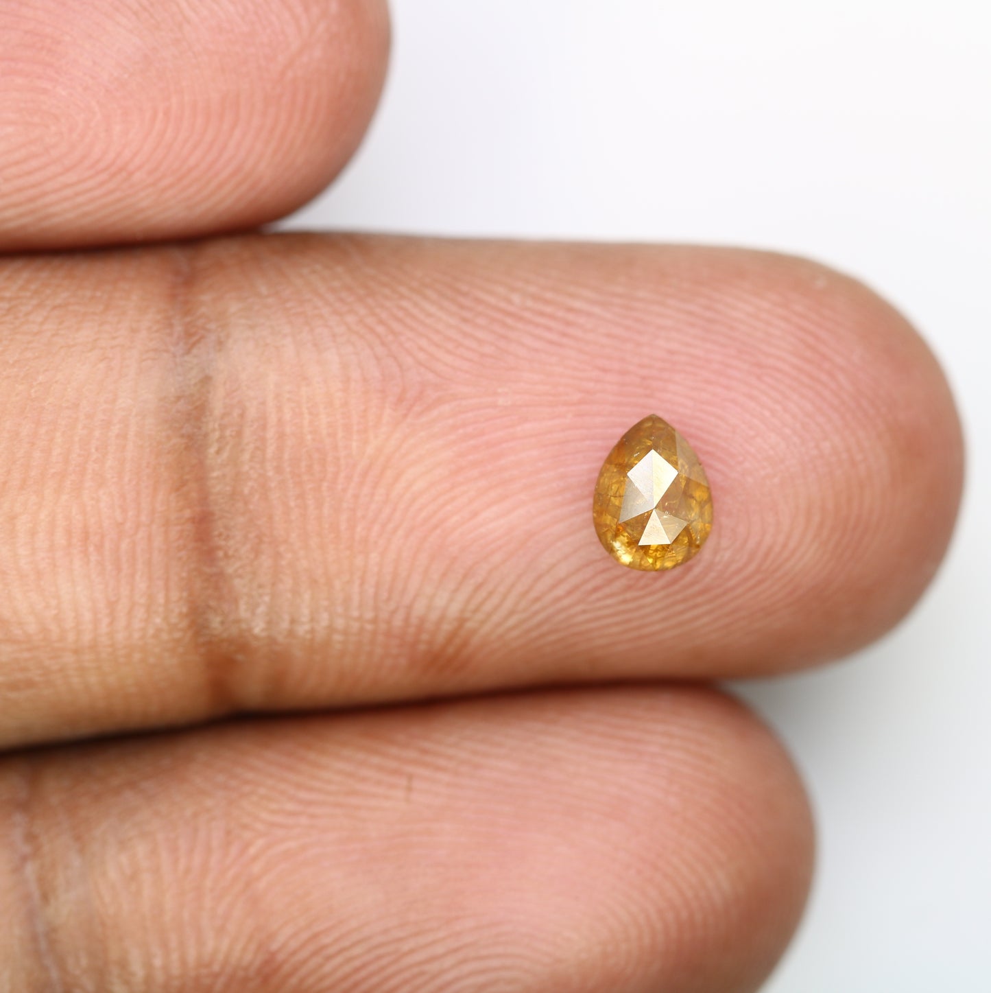 0.66 Carat Natural Orange Loose Pear Shaped Diamond for Wedding Ring - Unique Gemstone for Custom Bridal Jewelry Designs - JayKrishna Diamond