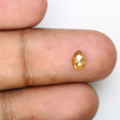 0.66 Carat Natural Orange Loose Pear Shaped Diamond for Wedding Ring - Unique Gemstone for Custom Bridal Jewelry Designs - JayKrishna Diamond