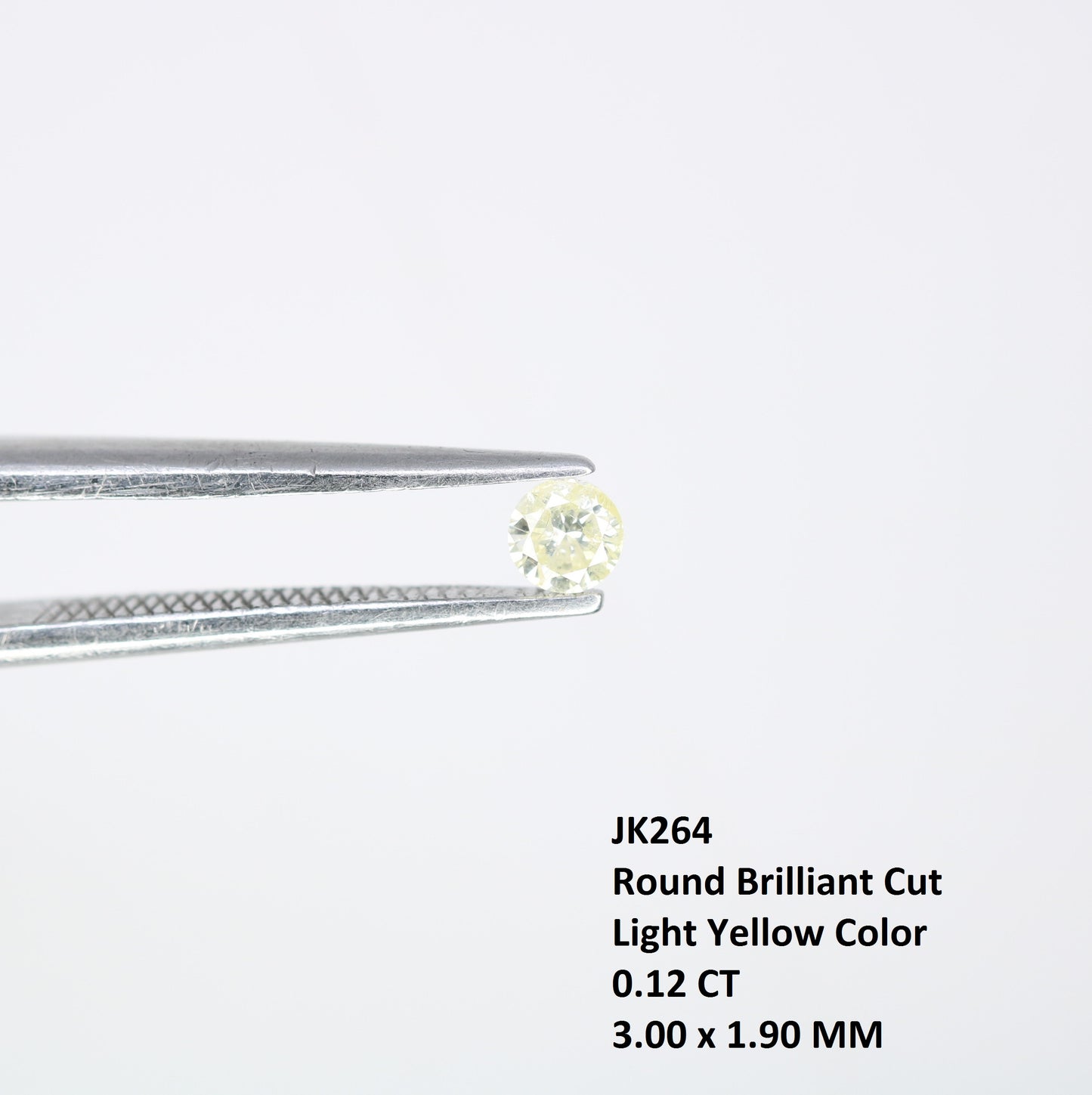 0.12 CT Round Brilliant Cut Natural Light Yellow Diamond – 3.00 x 1.90 MM, Ideal for Engagement Rings, Custom Jewelry, and Fine Accessories - JayKrishna Diamond