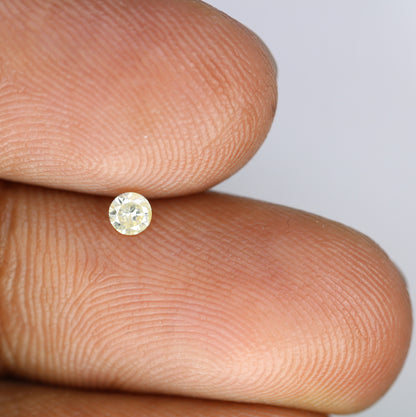 0.12 CT Round Brilliant Cut Natural Light Yellow Diamond – 3.00 x 1.90 MM, Ideal for Engagement Rings, Custom Jewelry, and Fine Accessories - JayKrishna Diamond