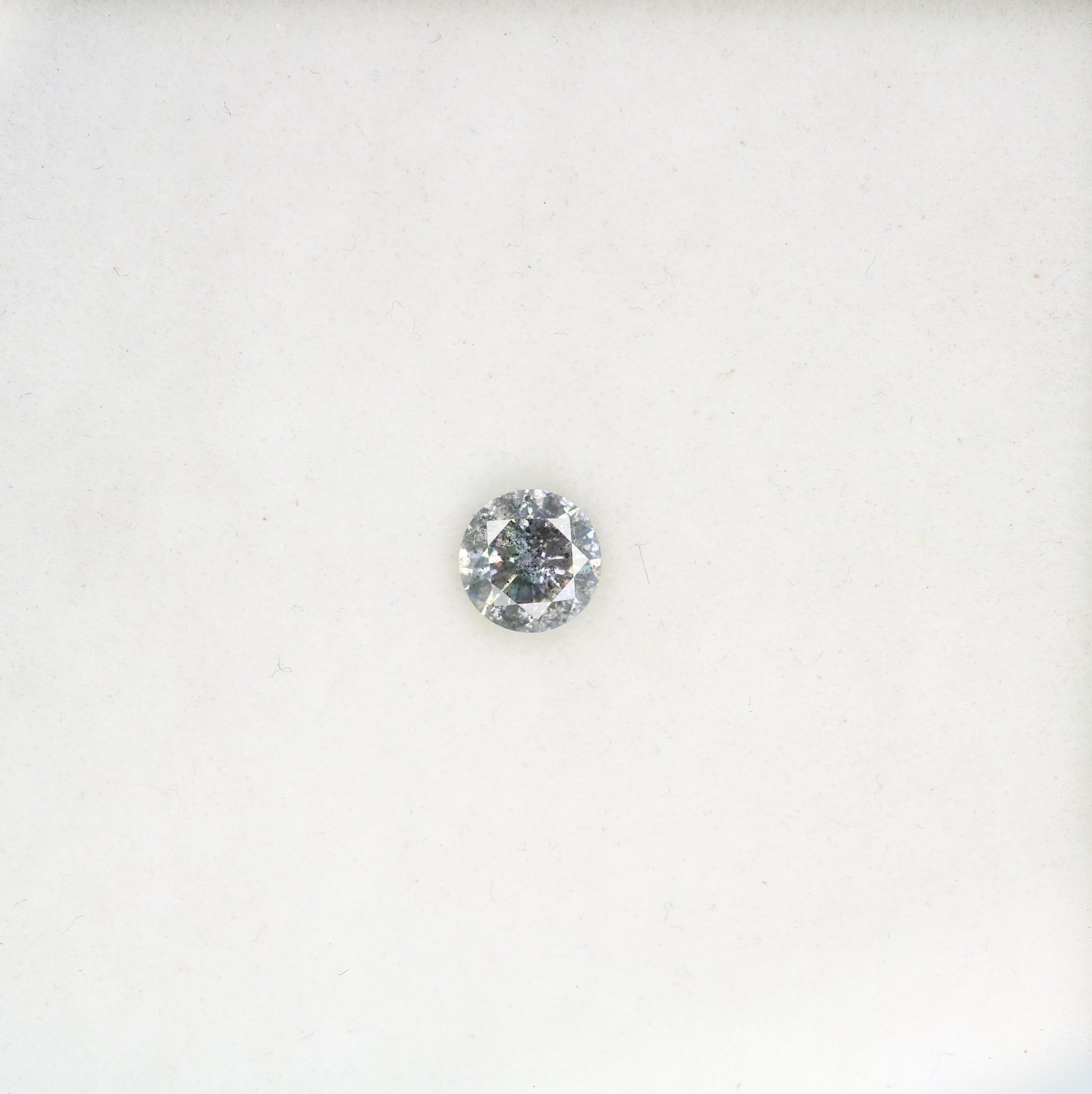 0.42 CT Round Brilliant Cut Salt and Pepper Loose Diamond for Engagement Ring and Custom Fine Jewelry - JayKrishna Diamond