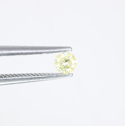 0.11 CT 3.00 MM Loose Round Brilliant Cut Light Yellow Salt and Pepper Diamond for Engagement Rings, Custom Jewelry and Chic Bracelets - JayKrishna Diamond