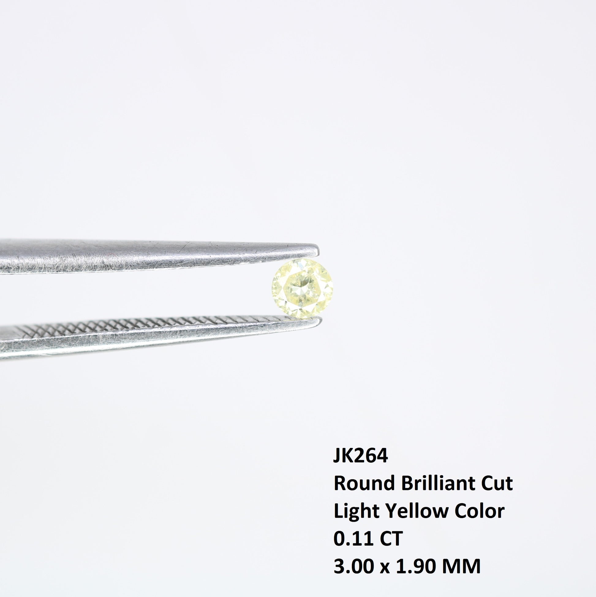 0.11 CT 3.00 MM Loose Round Brilliant Cut Light Yellow Salt and Pepper Diamond for Engagement Rings, Custom Jewelry and Chic Bracelets - JayKrishna Diamond