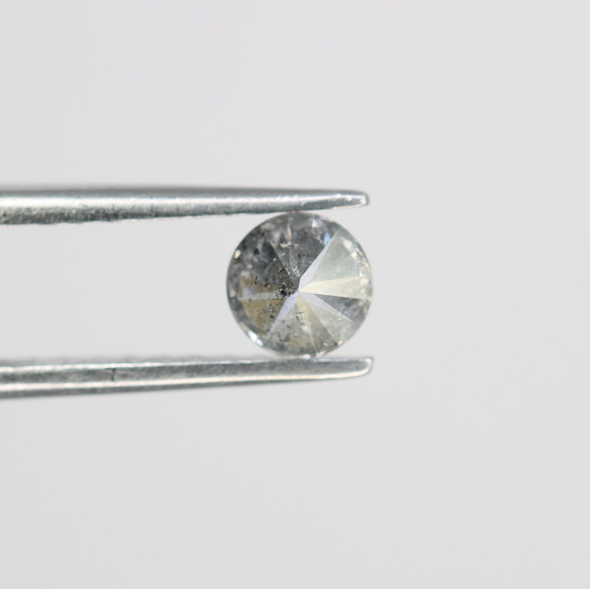 0.42 CT Round Brilliant Cut Salt and Pepper Loose Diamond for Engagement Ring and Custom Fine Jewelry - JayKrishna Diamond