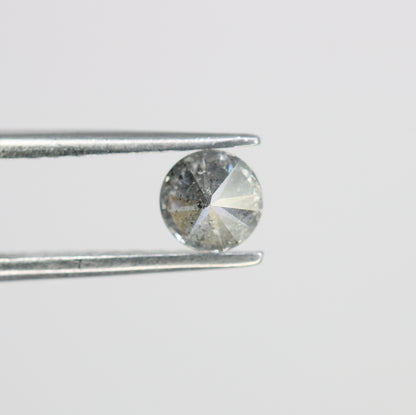 0.42 CT Round Brilliant Cut Salt and Pepper Loose Diamond for Engagement Ring and Custom Fine Jewelry - JayKrishna Diamond