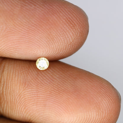 0.11 CT 3.00 MM Loose Round Brilliant Cut Light Yellow Salt and Pepper Diamond for Engagement Rings, Custom Jewelry and Chic Bracelets - JayKrishna Diamond