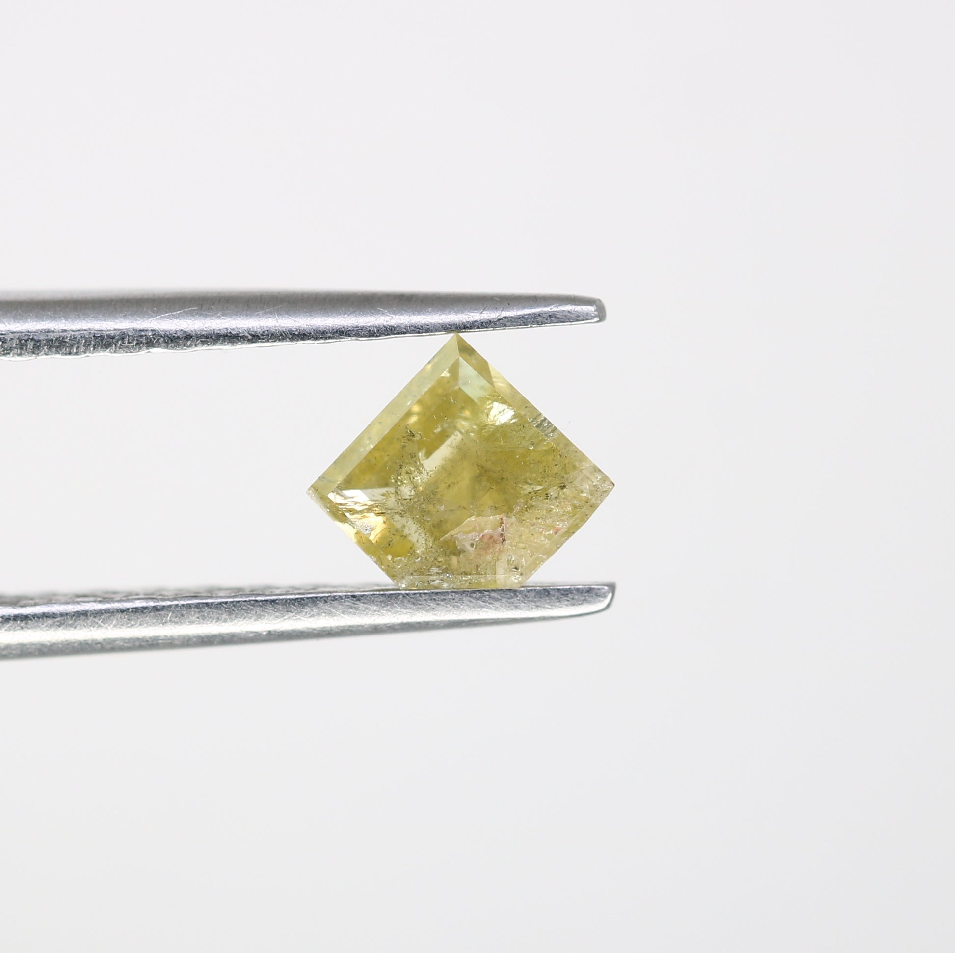 0.51 CT 5 x 6 MM Diamond Shape Loose Rustic Fancy Yellow Diamond For Wedding Ring - JayKrishna Diamond