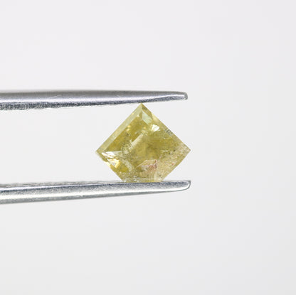 0.51 CT 5 x 6 MM Diamond Shape Loose Rustic Fancy Yellow Diamond For Wedding Ring - JayKrishna Diamond