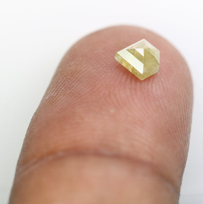 0.51 CT 5 x 6 MM Diamond Shape Loose Rustic Fancy Yellow Diamond For Wedding Ring - JayKrishna Diamond