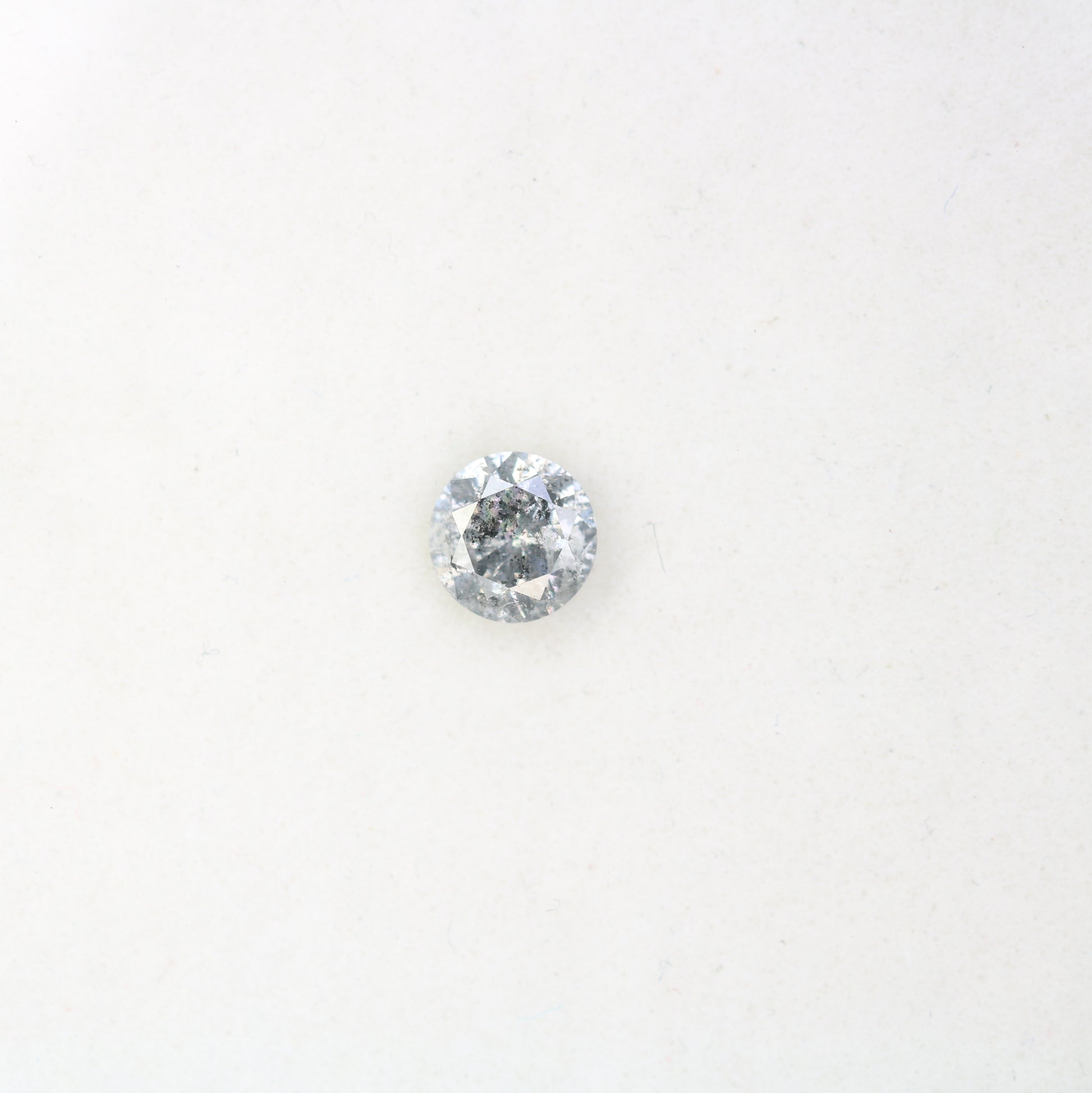 0.43 CT Round Brilliant Cut Salt and Pepper Natural Diamond for Engagement Ring and Unique Wedding Jewelry Design - JayKrishna Diamond