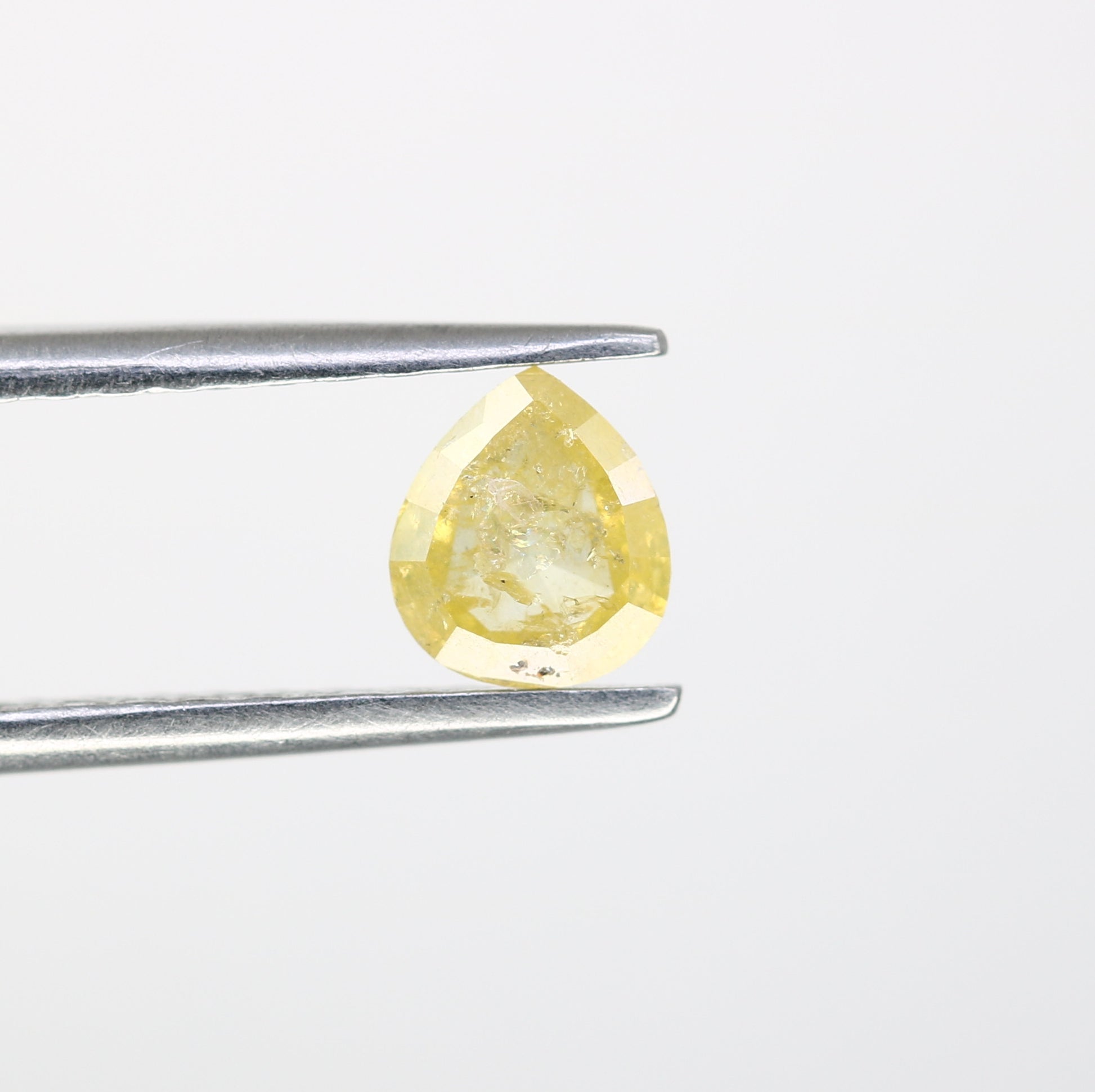 0.53 Ct 5.6 MM Fancy Yellow Loose Natural Pear Shaped Diamond For Engagement Ring - JayKrishna Diamond