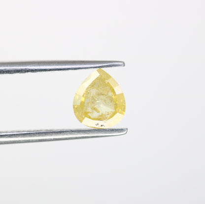 0.53 Ct 5.6 MM Fancy Yellow Loose Natural Pear Shaped Diamond For Engagement Ring - JayKrishna Diamond