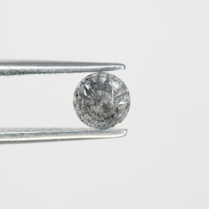 0.43 CT Round Brilliant Cut Salt and Pepper Natural Diamond for Engagement Ring and Unique Wedding Jewelry Design - JayKrishna Diamond