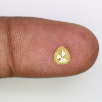 0.53 Ct 5.6 MM Fancy Yellow Loose Natural Pear Shaped Diamond For Engagement Ring - JayKrishna Diamond