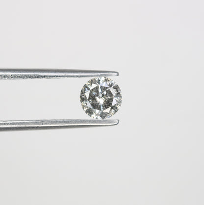 0.44 CT Salt and Pepper Natural Round Brilliant Cut Diamond for Engagement Ring and Unique Bridal Jewelry Design - JayKrishna Diamond