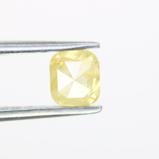 0.62 Carat Cushion Shaped Loose Fancy Yellow Diamond (4.7 MM) for a One-of-a-Kind Promise Ring: Elegant Gemstone Treasure - JayKrishna Diamond