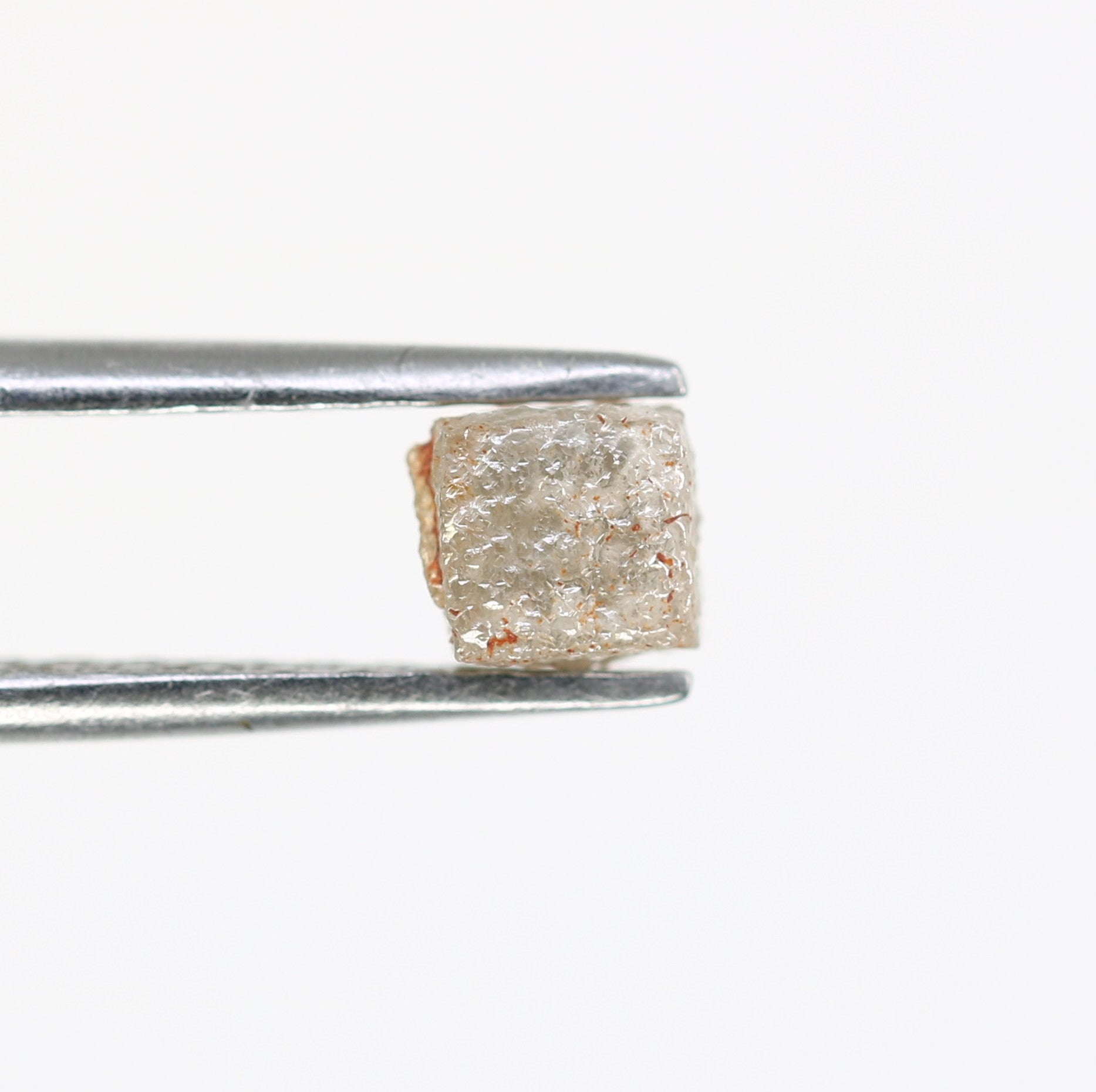 0.86 CT 4.40 MM Grey Rough Diamond Congo Cube Loose Uncut Raw Diamond For Wedding Ring - JayKrishna Diamond