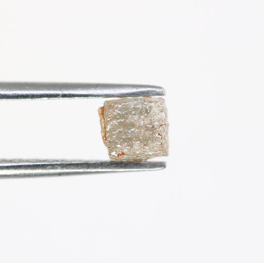 0.86 CT 4.40 MM Grey Rough Diamond Congo Cube Loose Uncut Raw Diamond For Wedding Ring - JayKrishna Diamond