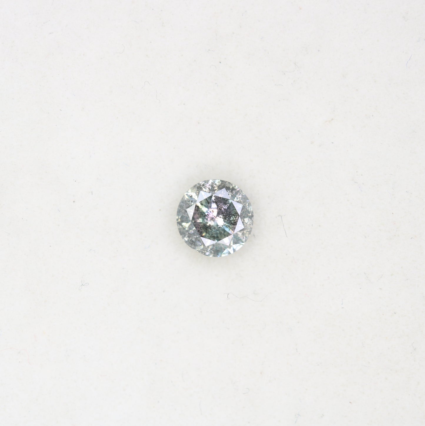 0.44 CT Salt and Pepper Natural Round Brilliant Cut Diamond for Engagement Ring and Unique Bridal Jewelry Design - JayKrishna Diamond