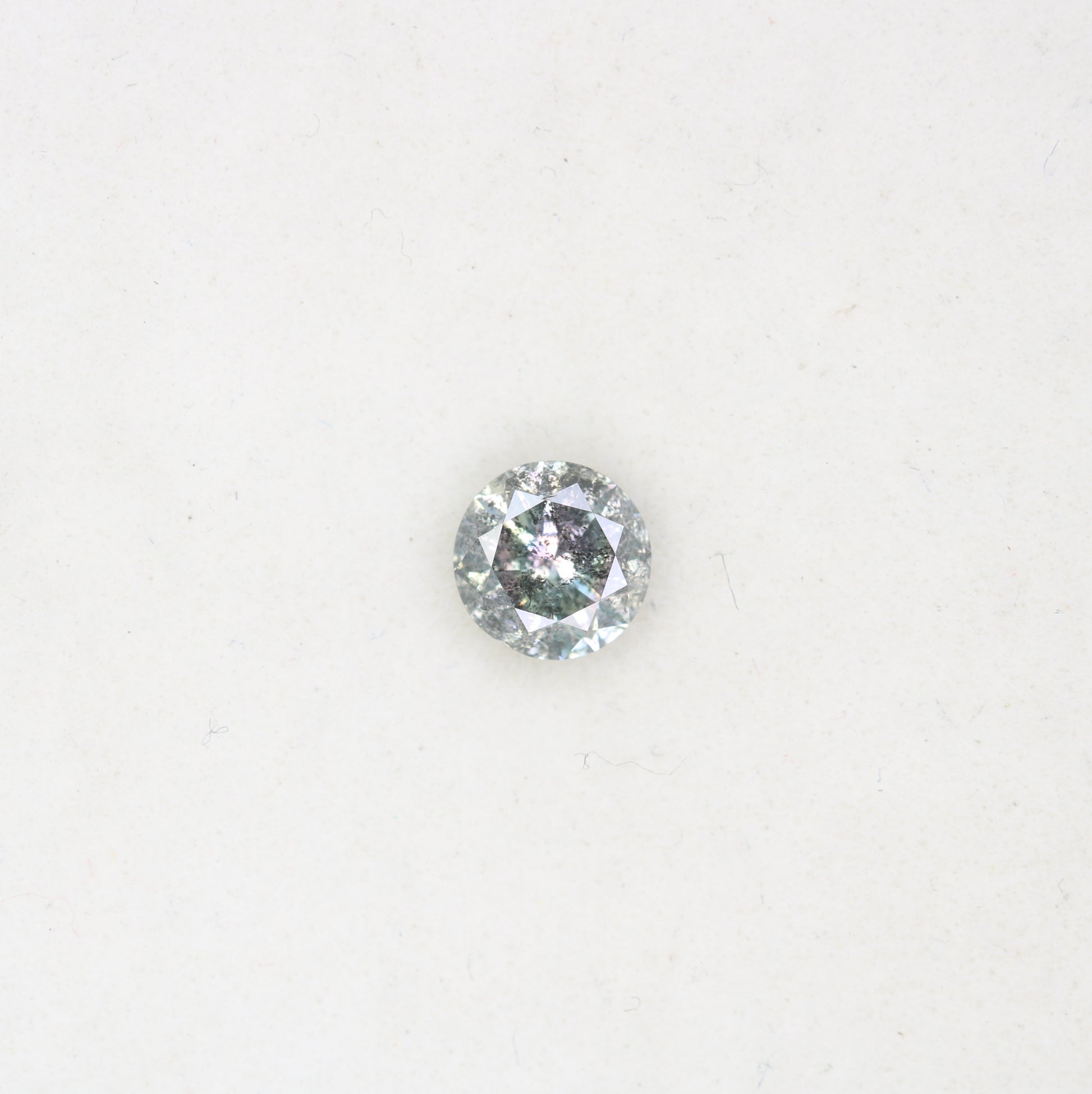 0.44 CT Salt and Pepper Natural Round Brilliant Cut Diamond for Engagement Ring and Unique Bridal Jewelry Design - JayKrishna Diamond