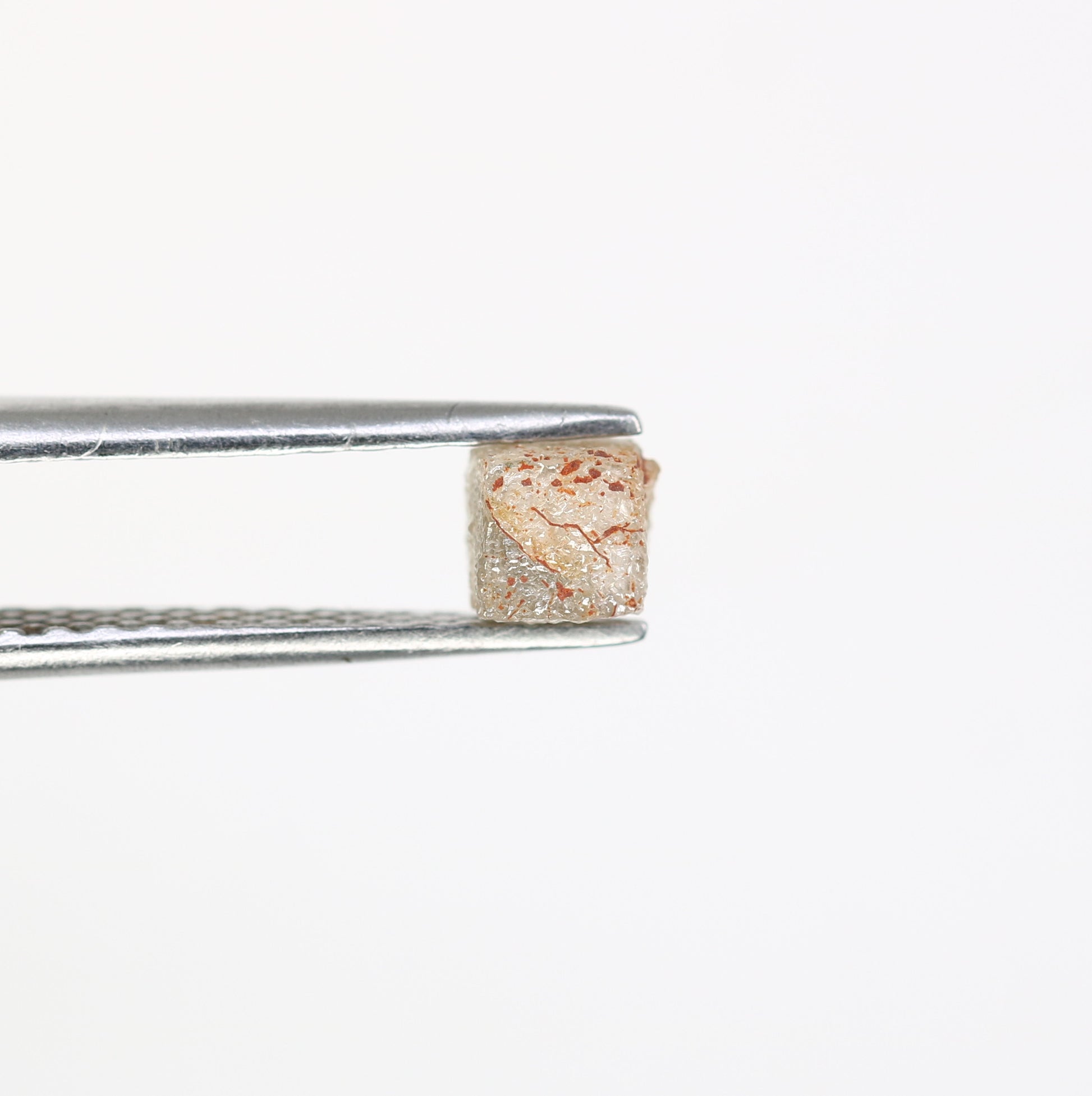 0.86 CT 4.40 MM Grey Rough Diamond Congo Cube Loose Uncut Raw Diamond For Wedding Ring - JayKrishna Diamond