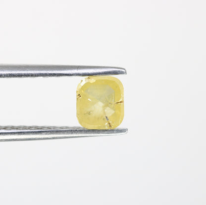 0.62 Carat Cushion Shaped Loose Fancy Yellow Diamond (4.7 MM) for a One-of-a-Kind Promise Ring: Elegant Gemstone Treasure - JayKrishna Diamond