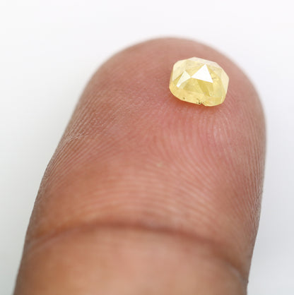 0.62 Carat Cushion Shaped Loose Fancy Yellow Diamond (4.7 MM) for a One-of-a-Kind Promise Ring: Elegant Gemstone Treasure - JayKrishna Diamond