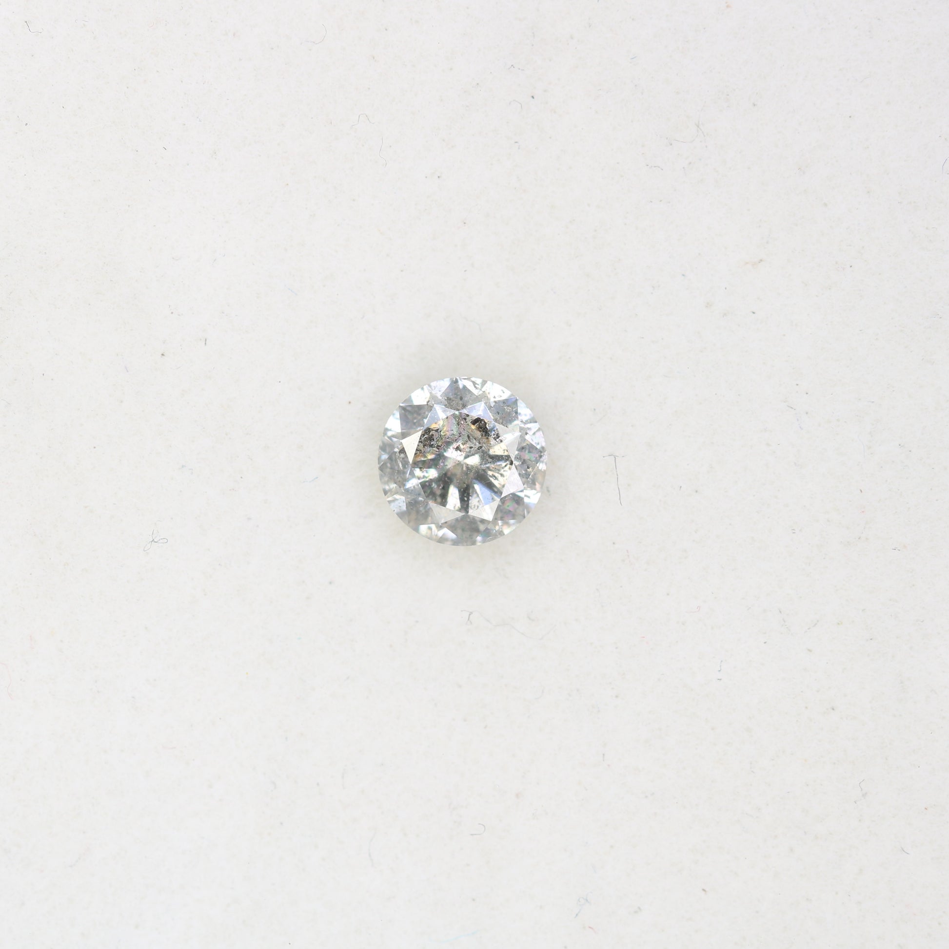 0.40 CT  Natural Salt And Pepper Round Brilliant Cut Diamond For Engagement Ring - JayKrishna Diamond