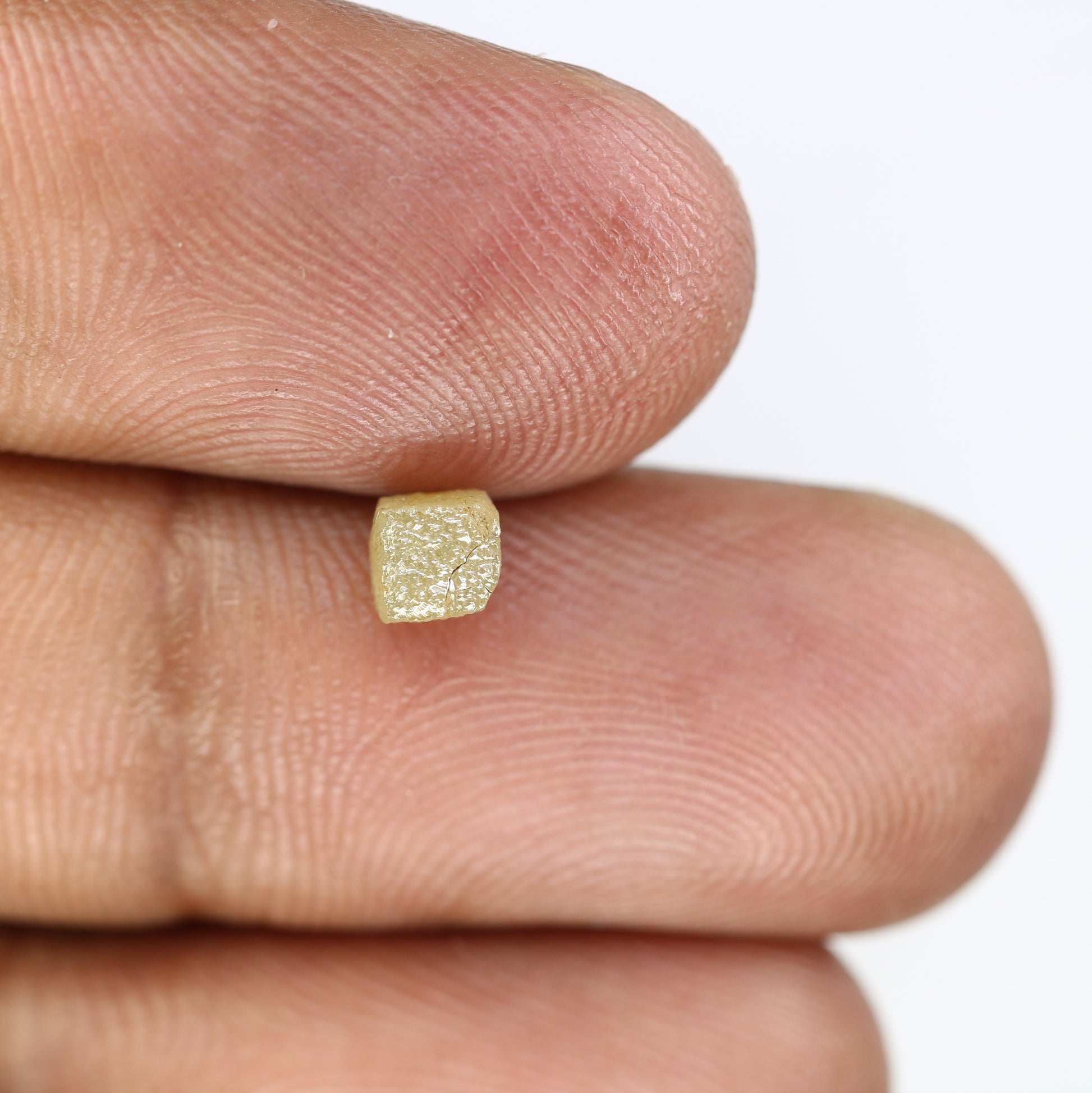 0.89 CT 4.10 MM Grey Natural Loose Congo Cube Shape Uncut Raw Rough Diamond - JayKrishna Diamond