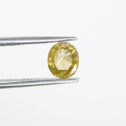 0.45 Carat 5.3 MM Loose Oval Shape Natural Yellow Rustic Diamond for Wedding Rings and Custom Bridal Jewelry Design - JayKrishna Diamond