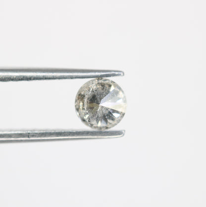 0.40 CT  Natural Salt And Pepper Round Brilliant Cut Diamond For Engagement Ring - JayKrishna Diamond