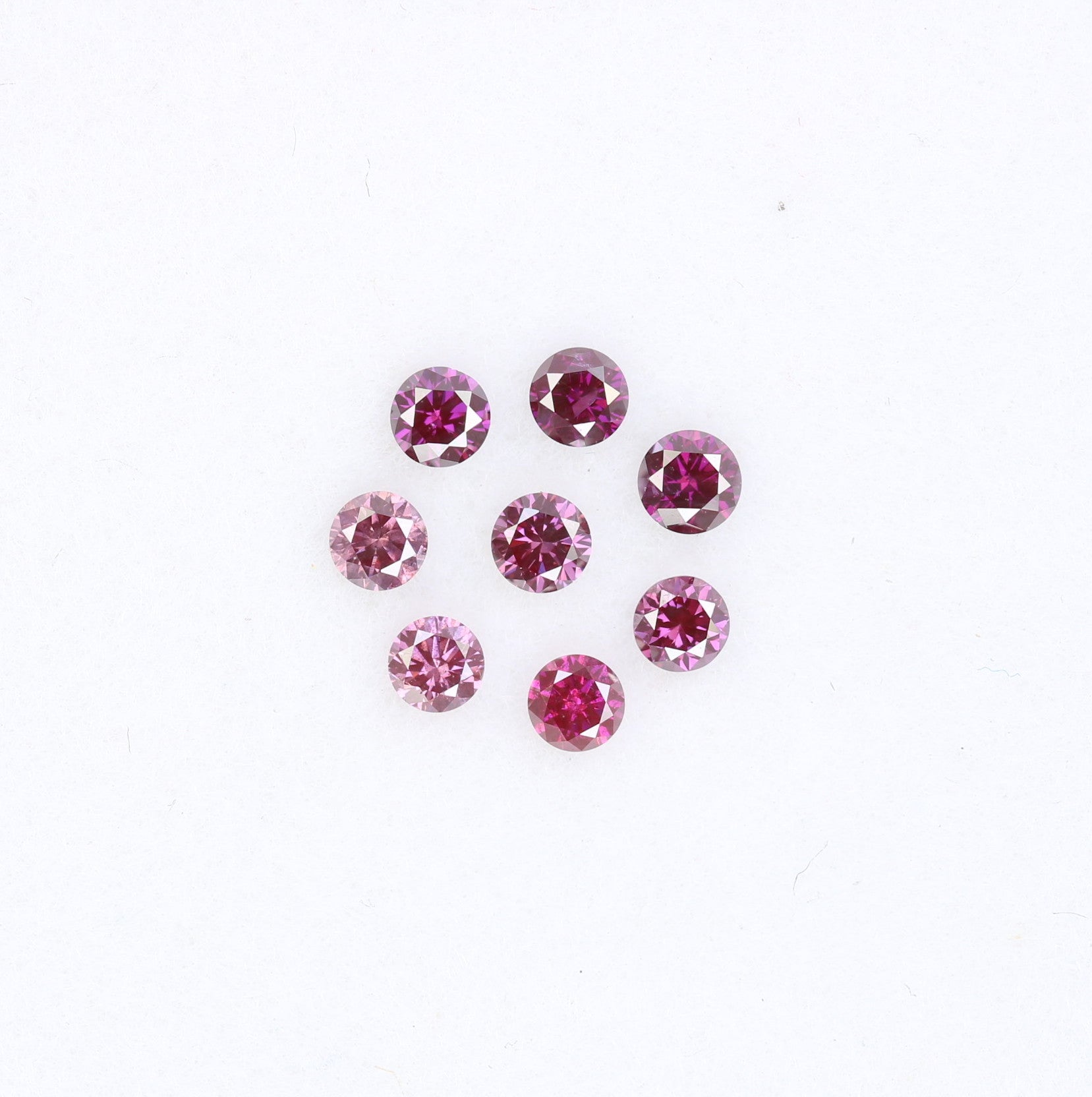 Stunning 0.35 CT Dark Pink Round Brilliant Cut Diamond | Perfect for Engagement Rings | 2.10-2.30 MM - JayKrishna Diamond