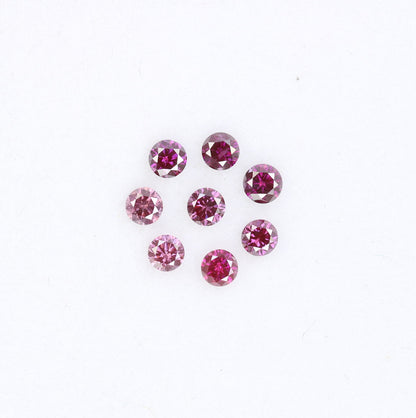 Stunning 0.35 CT Dark Pink Round Brilliant Cut Diamond | Perfect for Engagement Rings | 2.10-2.30 MM - JayKrishna Diamond