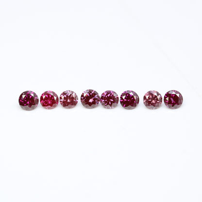 Stunning 0.35 CT Dark Pink Round Brilliant Cut Diamond | Perfect for Engagement Rings | 2.10-2.30 MM - JayKrishna Diamond